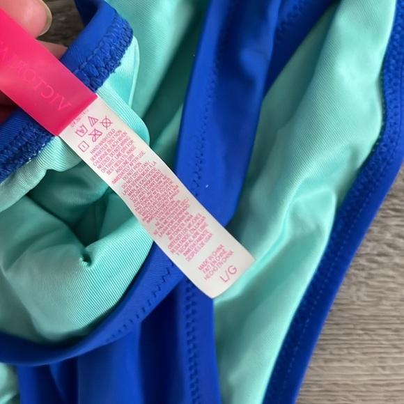 Victoria's Secret Blue Bikini bottom large - Picture 3 of 4